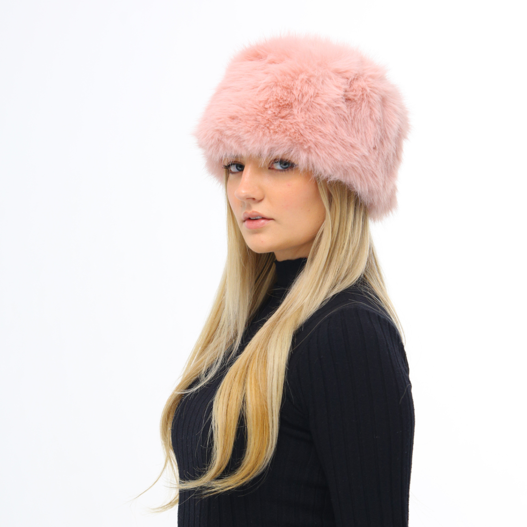 Puffy Snow Bunny Hat