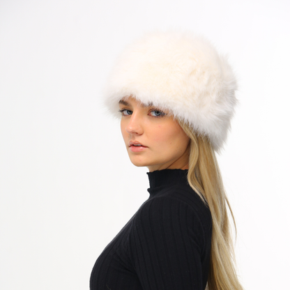 Puffy Snow Bunny Hat