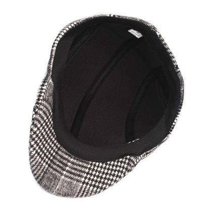 Plaid Pattern Classic Newsboy Cap Image