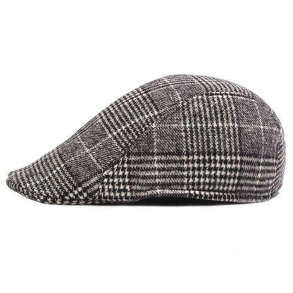 Plaid Pattern Classic Newsboy Cap Image