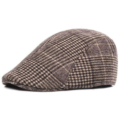 Plaid Pattern Classic Newsboy Cap Image
