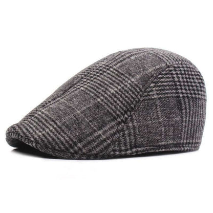 Plaid Pattern Classic Newsboy Cap Image