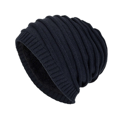 Twist Knit Slouch Beanie (Fleece Lined) Image