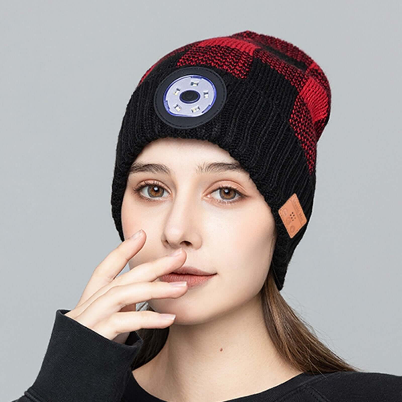 Knitted Bluetooth Hat w/LED Light Image
