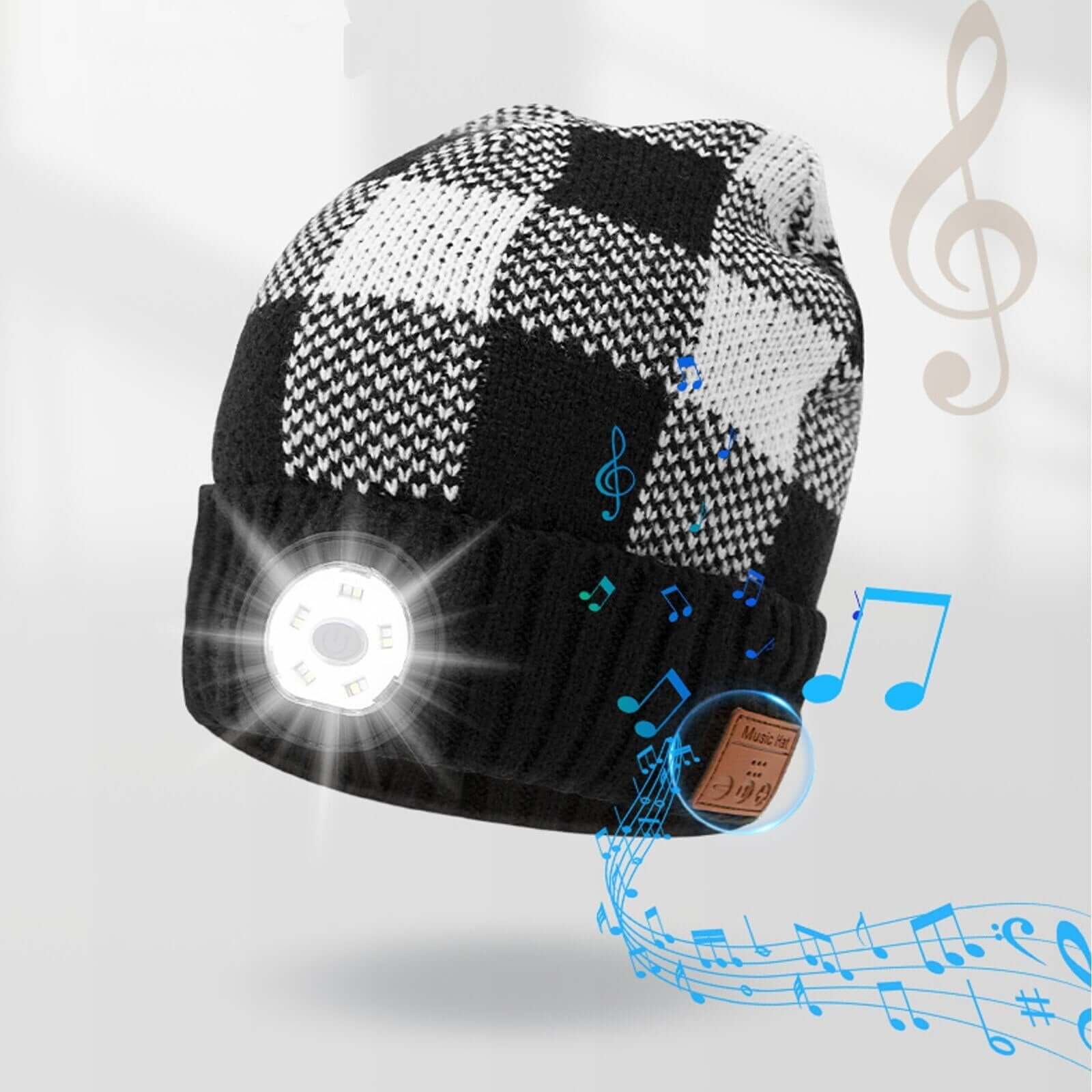 Knitted Bluetooth Hat w/LED Light Image