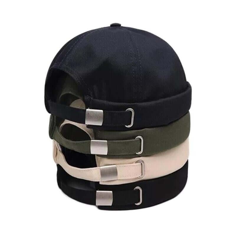 Solid Cotton Adjustable Brimless Caps Image