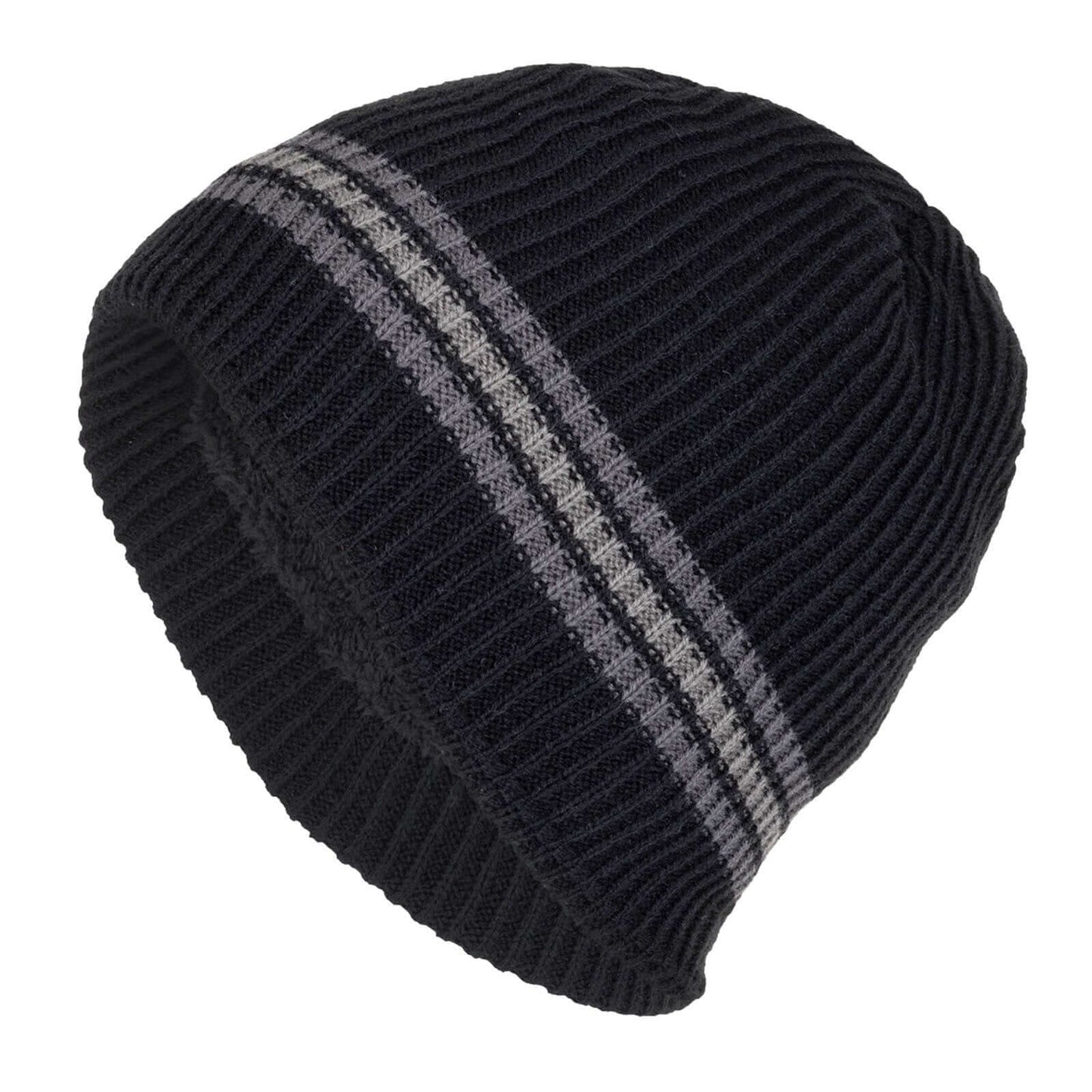 Knitted Striped Beanie Image