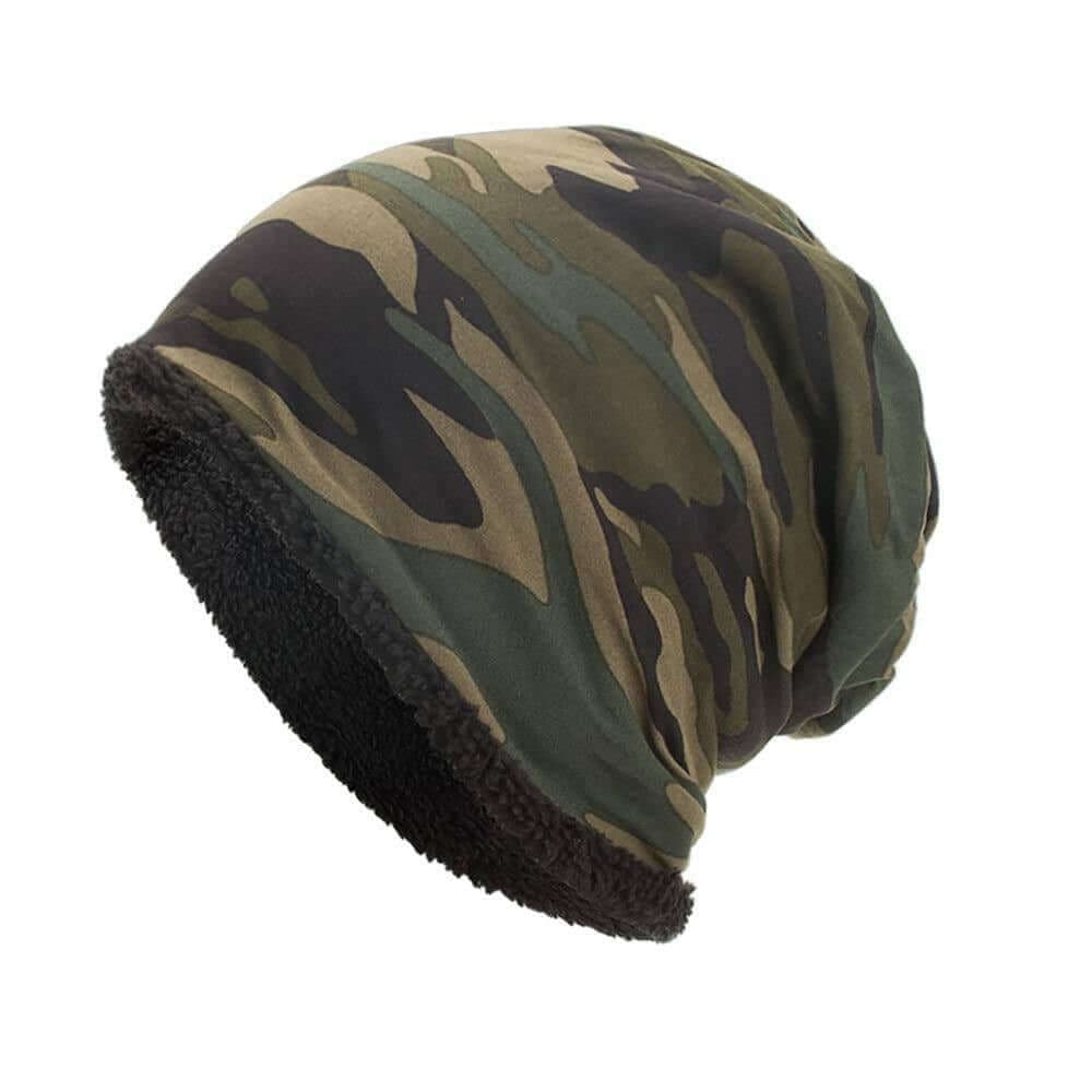 Wool Lined Camouflage Beanie Image