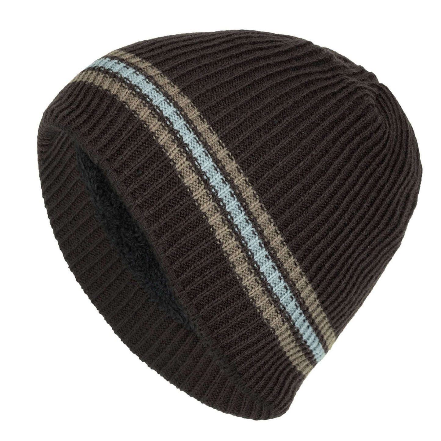 Knitted Striped Beanie Image