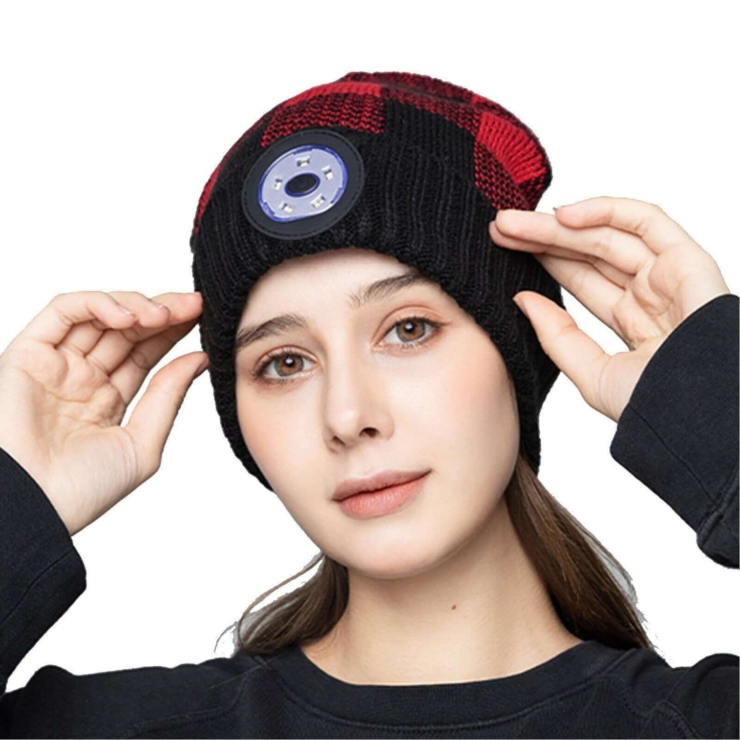 Knitted Bluetooth Hat w/LED Light Image