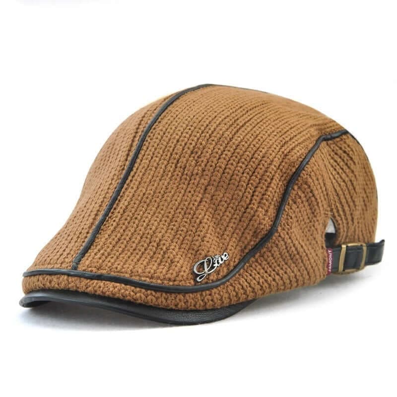 Jamont Premium Leather Brimmed Flat Cap Image