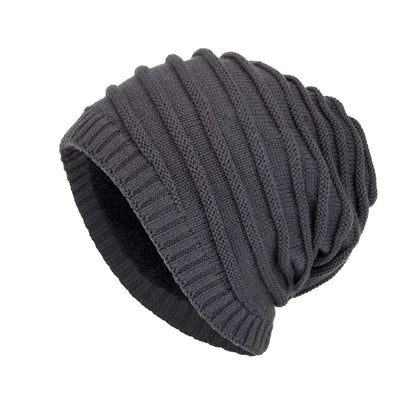 Twist Knit Slouch Beanie (Fleece Lined) Image
