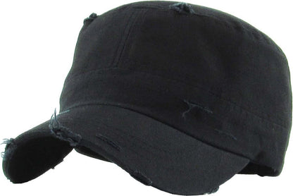 Adjustable Distressed Cadet Cap Image