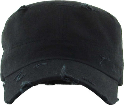 Adjustable Distressed Cadet Cap Image